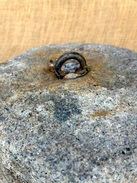 Cornish Granite Doorstop (or Tethering Stone) with removable handle