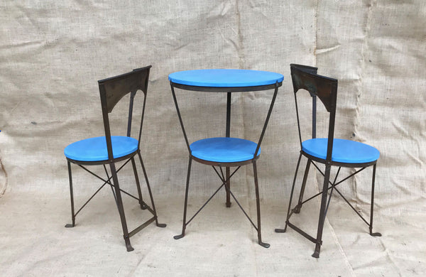 A Late 19th C French Iron Bistro Set