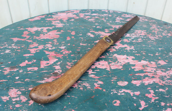 A Vintage Pruning Saw with Beach Wood Handel