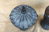 A Pair of Vintage Cast Iron Urns