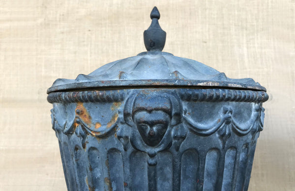 A Pair of Vintage Cast Iron Urns
