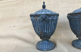 A Pair of Vintage Cast Iron Urns