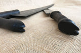 Two 19th C French Saws with Carved Hoof Handles