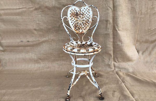 A Pair of Late 19th C Arras Painted Garden Chairs