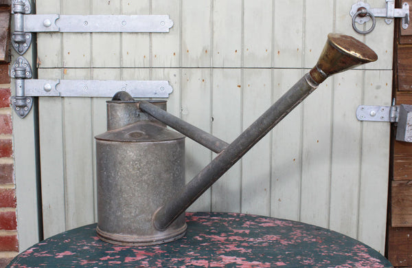 Vintage Galvanised Haws Watering Can No.4 with Brass Rose