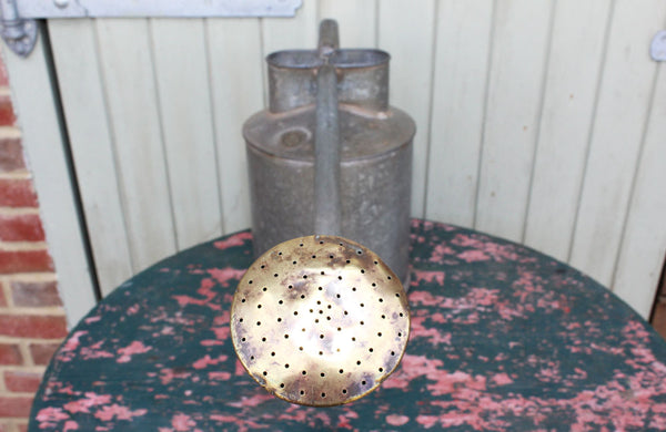 Vintage Galvanised Haws Watering Can No.4 with Brass Rose