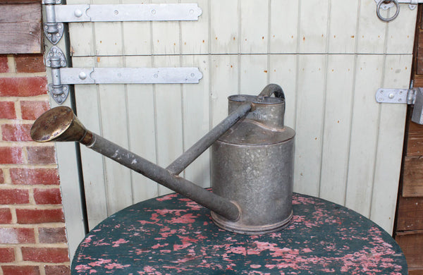 Vintage Galvanised Haws Watering Can No.4 with Brass Rose