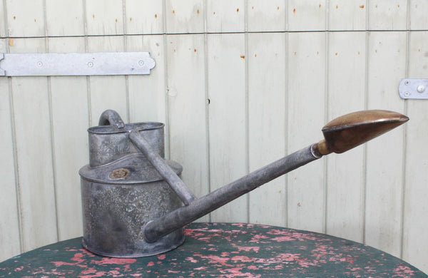 Galvanised Haws no.2 Long Reach Watering Can with Brass Rose