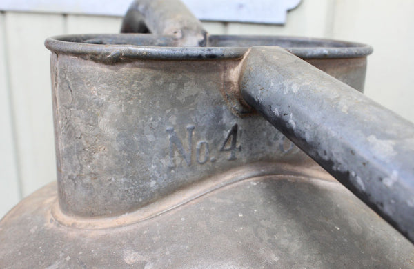 Galvanised Haws no.2 Long Reach Watering Can with Brass Rose