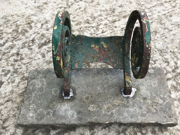 Victorian scrolled cast iron boot scraper