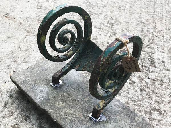 Victorian scrolled cast iron boot scraper