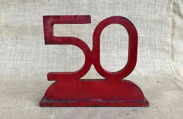 A Red Painted Iron No.50