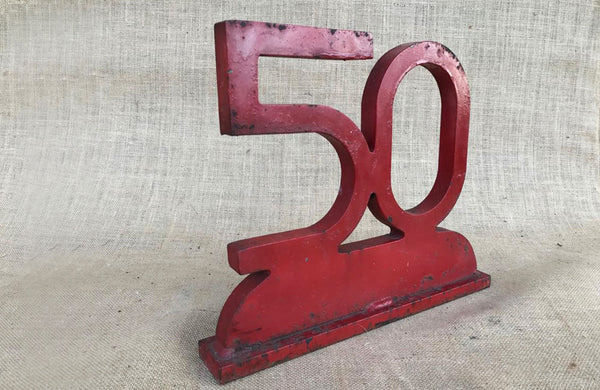 A Red Painted Iron No.50