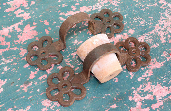 Pair of Victorian Cast Iron Plant Pot Holders