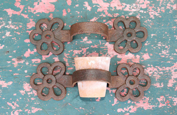 Pair of Victorian Cast Iron Plant Pot Holders