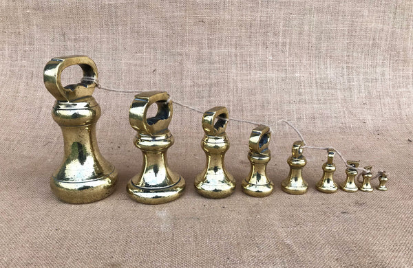 A Set of Victorian Brass Weights