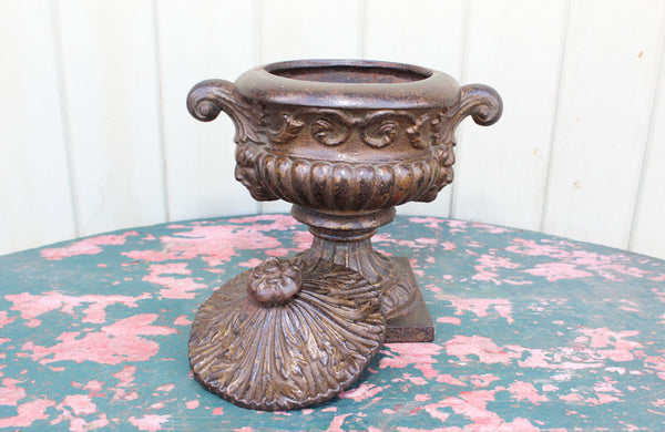 Victorian Cast Iron Lidded Urn
