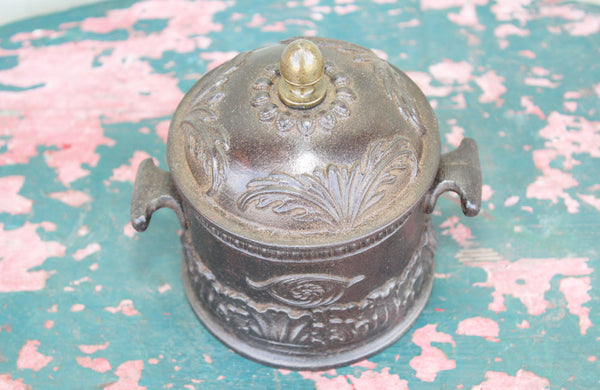 Victorian Cast Iron Tobacco Jar