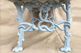 A Bench made from Antique Bench Ends Cast with Trees, Serpents & Acorns
