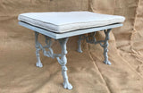 A Bench made from Antique Bench Ends Cast with Trees, Serpents & Acorns