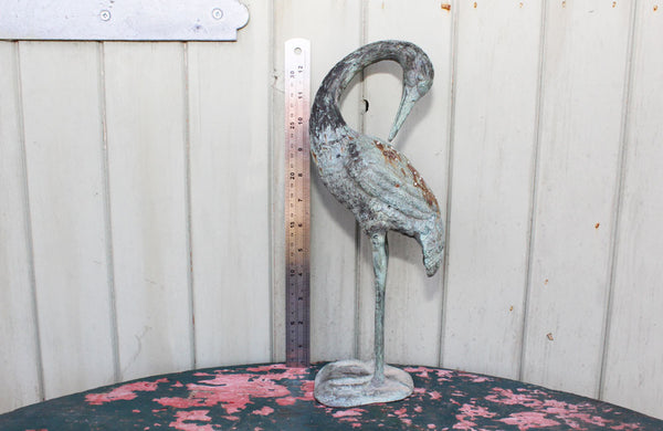 Vintage Bronze Crane