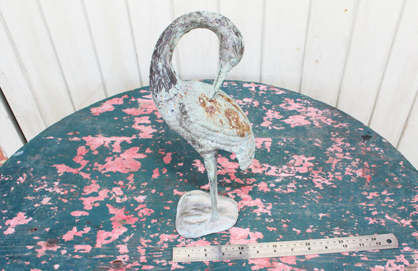 Vintage Bronze Crane