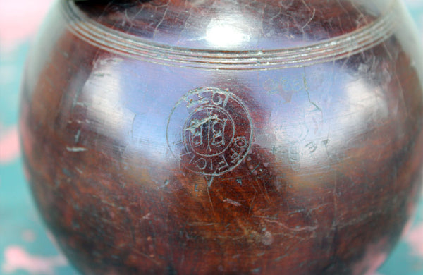 Vintage Lignum Vitae Bowling Ball Doorstop