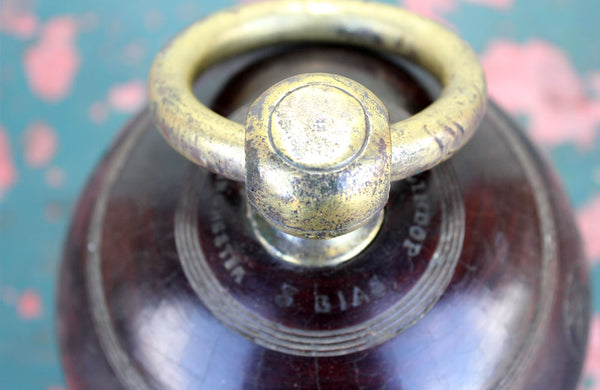 Vintage Lignum Vitae Bowling Ball Doorstop