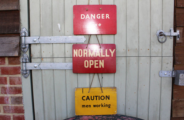 Vintage Power Station Sign "Danger Live"