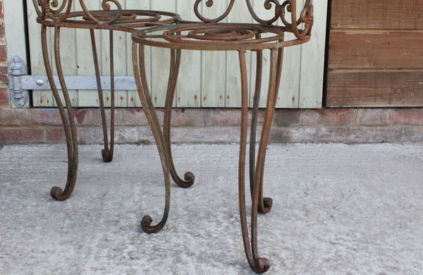 A Vintage Wrought Iron Love Seat
