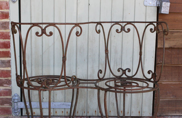 A Vintage Wrought Iron Love Seat