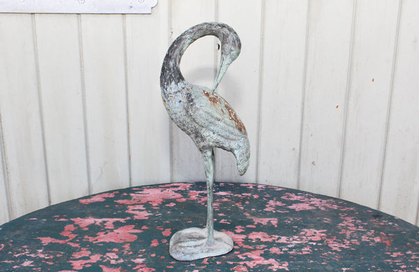 Vintage Bronze Crane