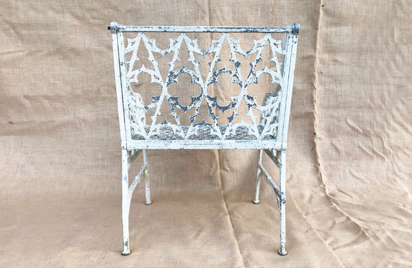 A Mid 20th C Painted Gothic Style Garden Seat