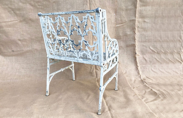 A Mid 20th C Painted Gothic Style Garden Seat