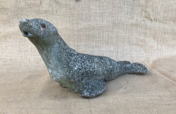 A Vintage Reconstituted Stone Baby Seal Fountain