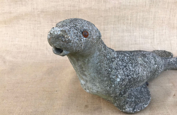 A Vintage Reconstituted Stone Baby Seal Fountain