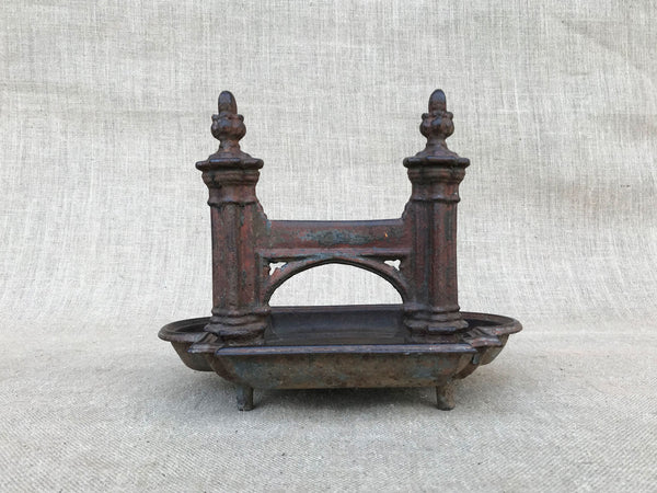 A Victorian cast iron boot scraper