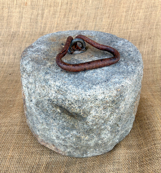 Cornish Granite Doorstop (or Tethering Stone) with removable handle