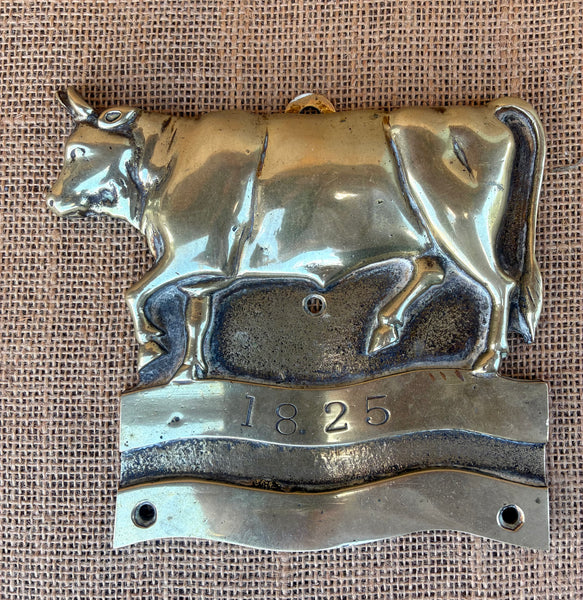 Brass Cow inscribed 1825