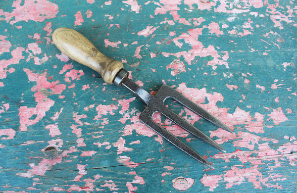 Edwardian Cast Iron Hand Fork 