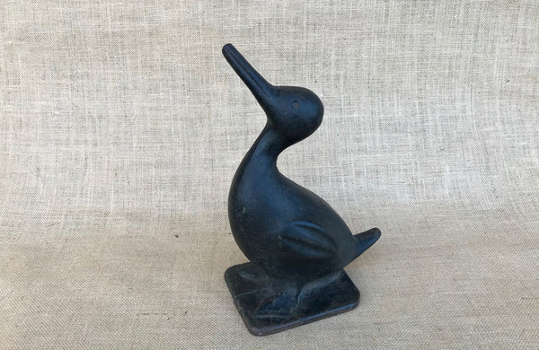 An Early 20th C French Cast Iron Duck Door Stop
