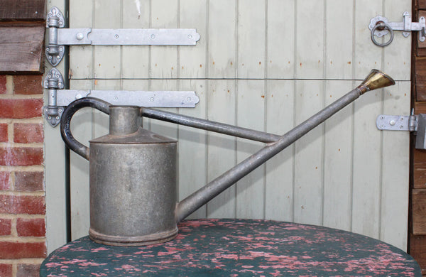Vintage Galvanised Haws Watering Can No.4 with Brass Rose