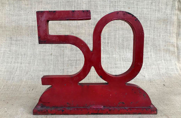 A Red Painted Iron No.50