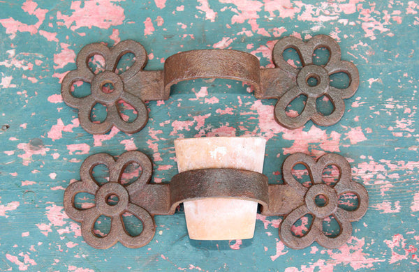 Pair of Victorian Cast Iron Plant Pot Holders 