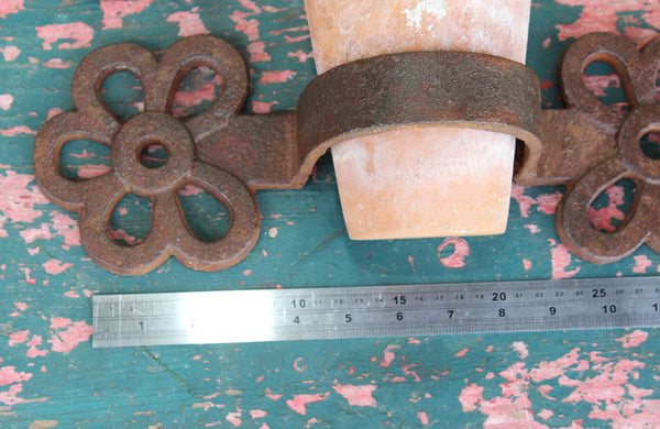 Pair of Victorian Cast Iron Plant Pot Holders 
