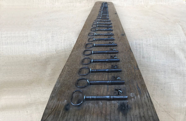 A Group of 27 Graduated Georgian Steel Keys