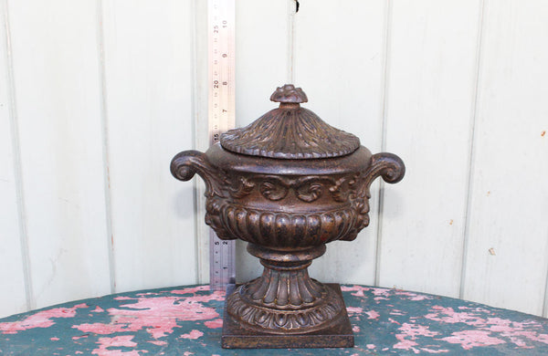 Victorian Cast Iron Lidded Urn