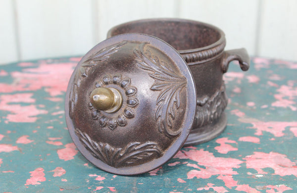 Victorian Cast Iron Tobacco Jar