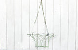Victorian Wire Hanging Basket with Apple Green Paint