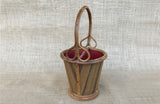 A Vintage French Rattan Cutlery Basket